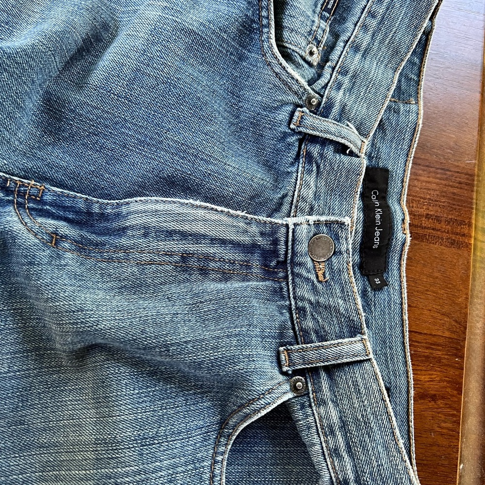 Calvin Klein straight leg blue jeans W33